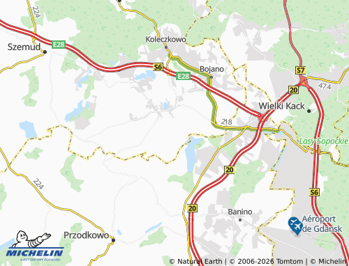 MICHELIN Warzno map - ViaMichelin