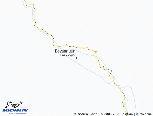MICHELIN-Landkarte Bayannuur - ViaMichelin