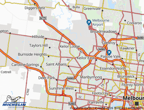 MICHELIN Keilor Downs map - ViaMichelin