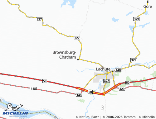 Kaart MICHELIN Brownsburg-Chatham - ViaMichelin