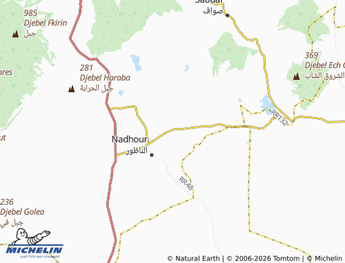 Kaart MICHELIN al-Zawarah - ViaMichelin