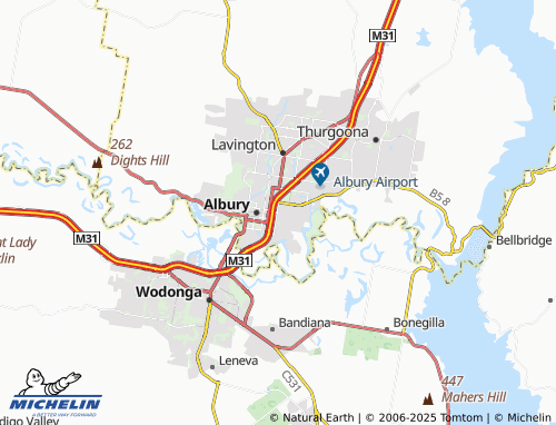 MICHELIN East Albury map - ViaMichelin