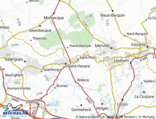 Carte MICHELIN Saint-Floris - ViaMichelin