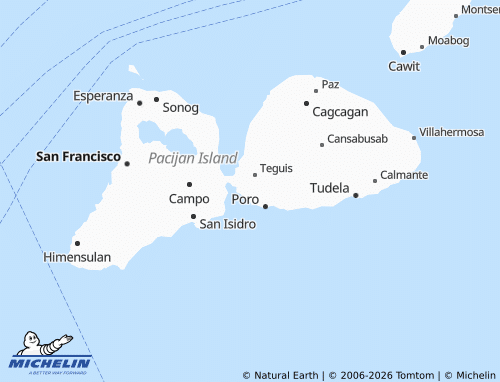 MICHELIN Western Poblacion map - ViaMichelin