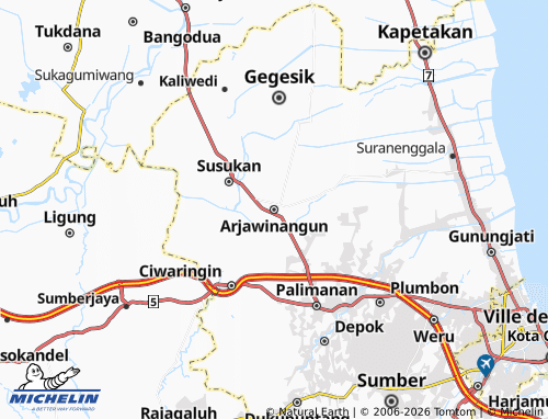Carte MICHELIN Arjawinangun - ViaMichelin