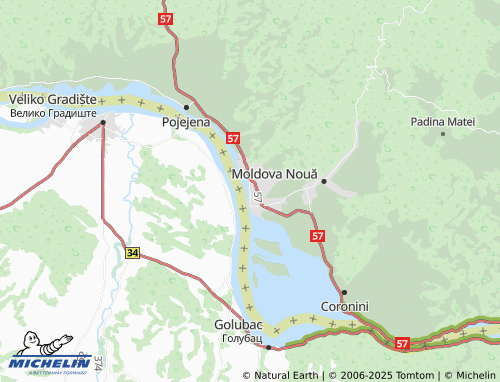 MICHELIN Moldova Veche map - ViaMichelin