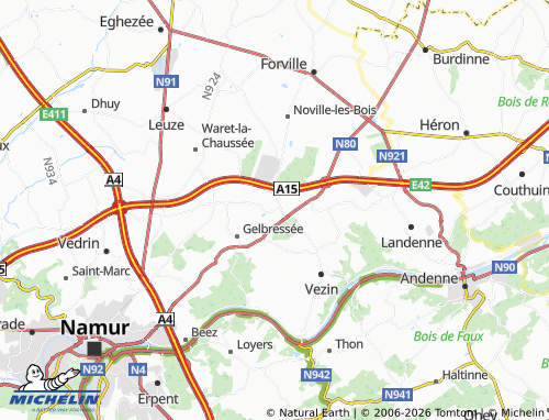 MICHELIN Franc-Waret map - ViaMichelin