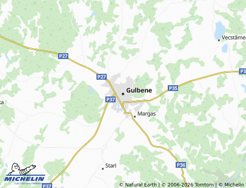 Mapa MICHELIN Gulbene - ViaMichelin