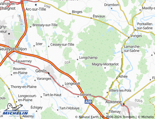MICHELIN Longchamp map - ViaMichelin
