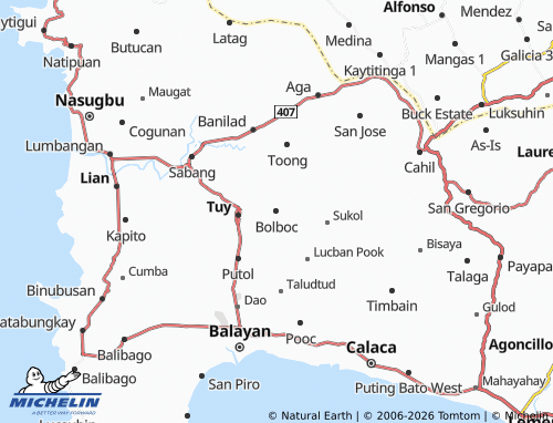 MICHELIN Bolboc map - ViaMichelin