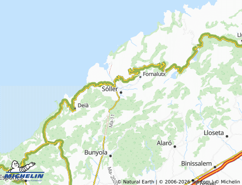 MICHELIN Sóller map - ViaMichelin