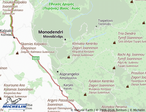 MICHELIN Dilofo map - ViaMichelin