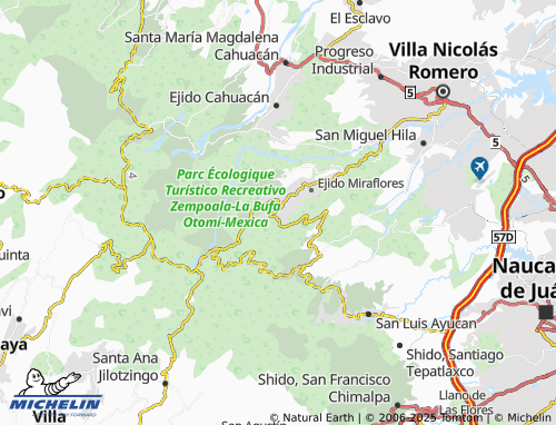 Mapa MICHELIN Tlazala de Fabela - ViaMichelin
