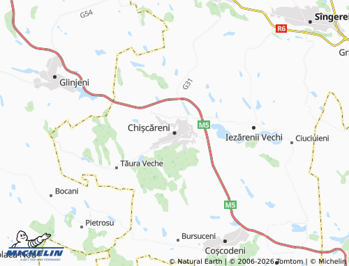 Mapa MICHELIN Chișcăreni - ViaMichelin