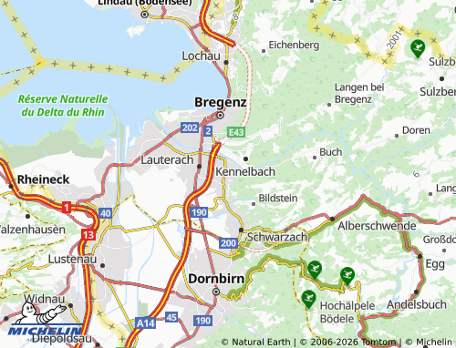 Carte MICHELIN Wolfurt - ViaMichelin