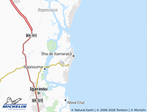 Mapa MICHELIN Ilha de Itamaracá - ViaMichelin