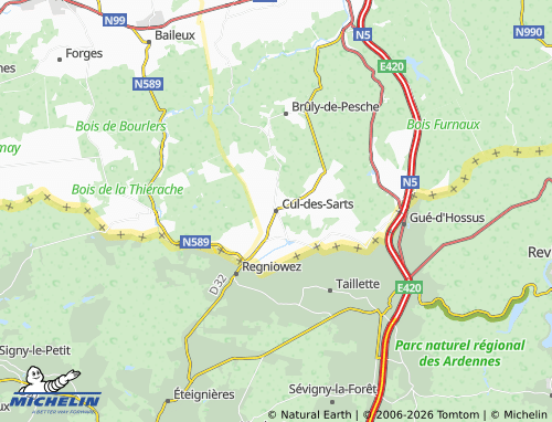 MICHELIN Cul-des-Sarts map - ViaMichelin