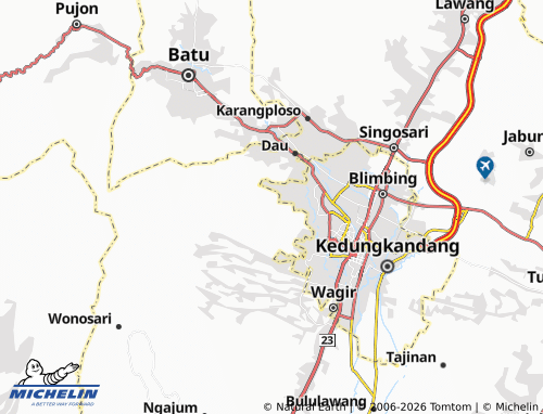 MICHELIN-Landkarte Karangwidoro - ViaMichelin
