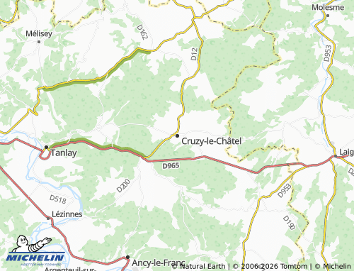 Mappa MICHELIN Cruzy-le-Châtel - ViaMichelin