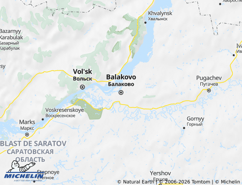 MICHELIN-Landkarte Balakowski Rajon - ViaMichelin