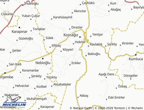MICHELIN-Landkarte Hocaoğlu - ViaMichelin