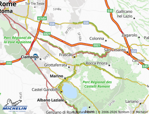 Kaart MICHELIN Frascati - ViaMichelin