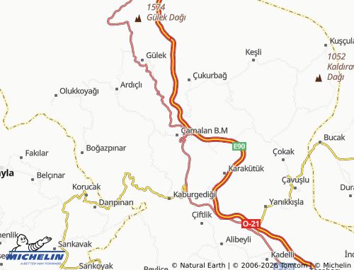 MICHELIN Çamalan B.M map - ViaMichelin
