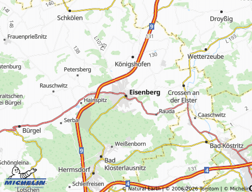 MICHELIN Eisenberg map - ViaMichelin