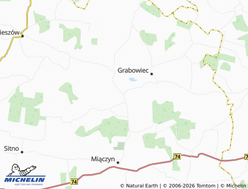 MICHELIN-Landkarte Rogów - ViaMichelin
