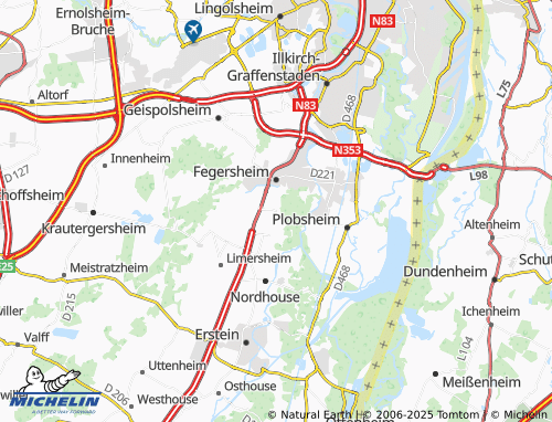Carte MICHELIN Ichtratzheim - ViaMichelin