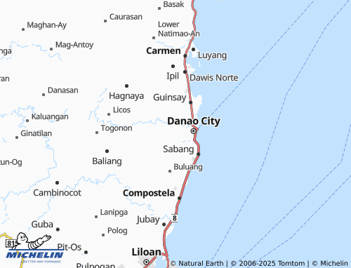 MICHELIN Tuburan Sur map - ViaMichelin