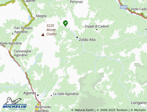 Carte MICHELIN Gavaz Bivio Scuole - ViaMichelin