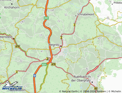 Mappa MICHELIN Pegnitz - ViaMichelin