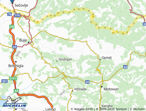 Mapa MICHELIN Meštri - ViaMichelin