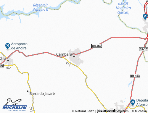 MICHELIN Cambará map - ViaMichelin