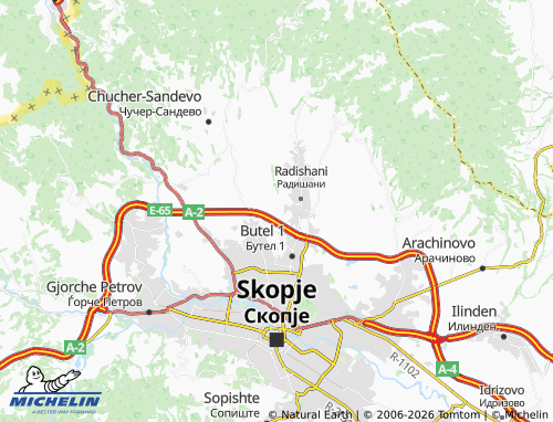 Mapa MICHELIN Kuchevishka Bara - ViaMichelin