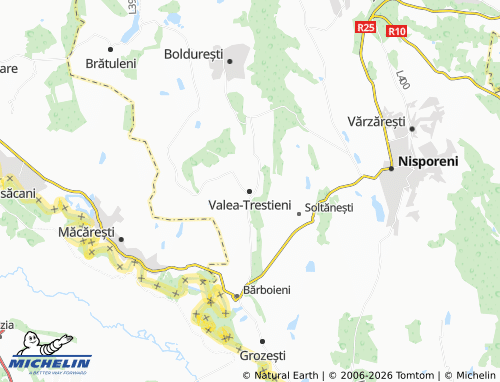 MICHELIN Valea-Trestieni map - ViaMichelin