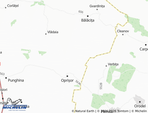 MICHELIN Prisăceaua map - ViaMichelin