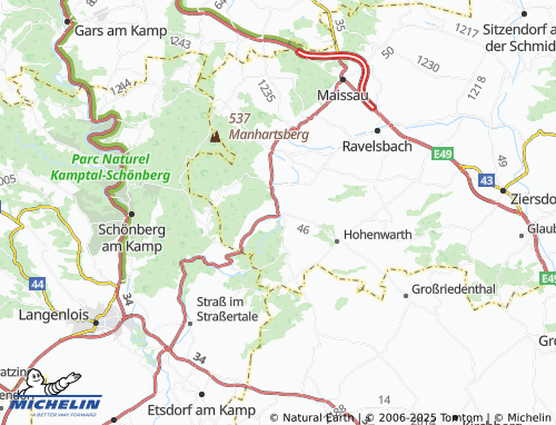 Carte MICHELIN Mühlbach am Manhartsberg - ViaMichelin