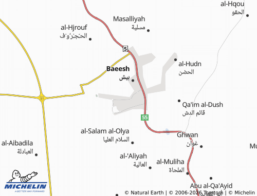 MICHELIN-Landkarte al-Wuroud - ViaMichelin