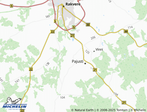 MICHELIN Vana-Vinni map - ViaMichelin
