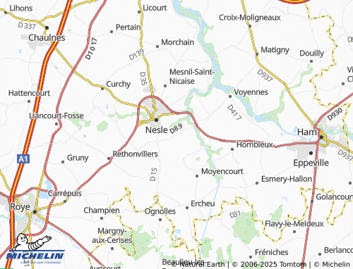 Carte MICHELIN Languevoisin-Quiquery - ViaMichelin