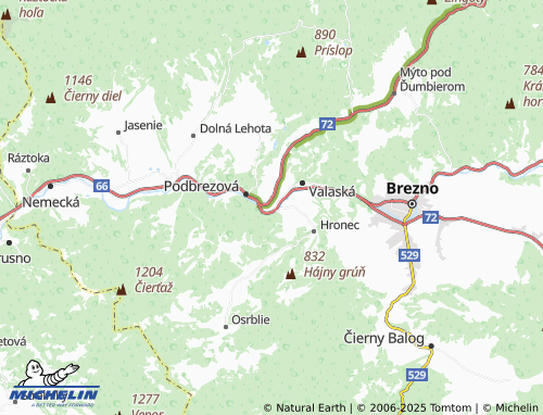 Carte MICHELIN Štiavnička - ViaMichelin