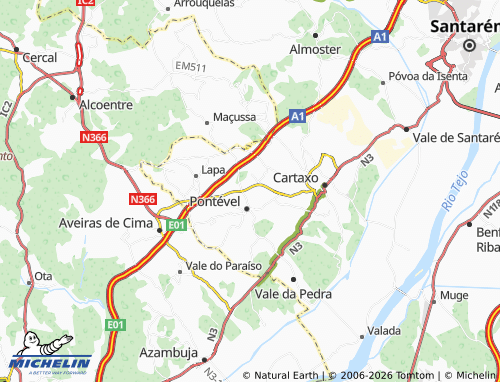 Mapa MICHELIN Carrascais - ViaMichelin