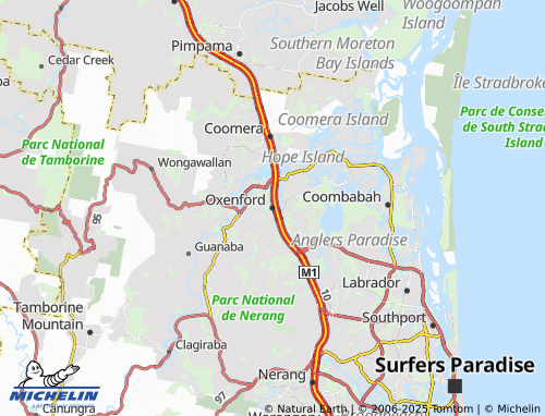 MICHELIN Oxenford map - ViaMichelin
