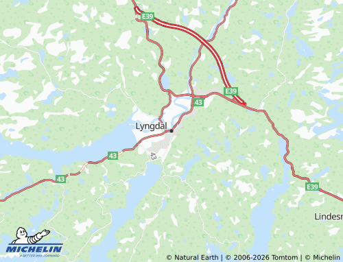 Mapa MICHELIN Lyngdal - ViaMichelin
