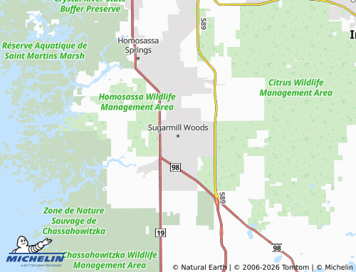 Mappa MICHELIN Sugarmill Woods - ViaMichelin