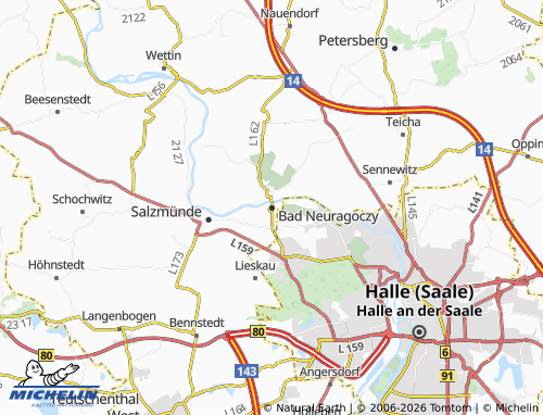 MICHELIN Bad Neuragoczy map - ViaMichelin