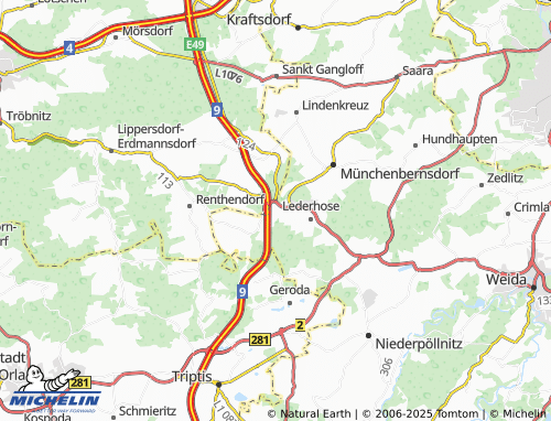 MICHELIN Neuensorga map - ViaMichelin