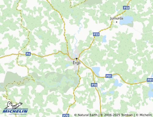 MICHELIN Ērgļi map - ViaMichelin